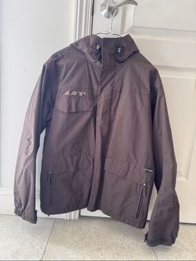 Burton Men's Dark Brown Hooded Waterproof Jacket